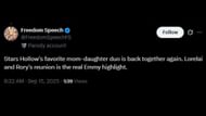 A screenshot of the comment on X (Image via X/@reedomSpeechFS)